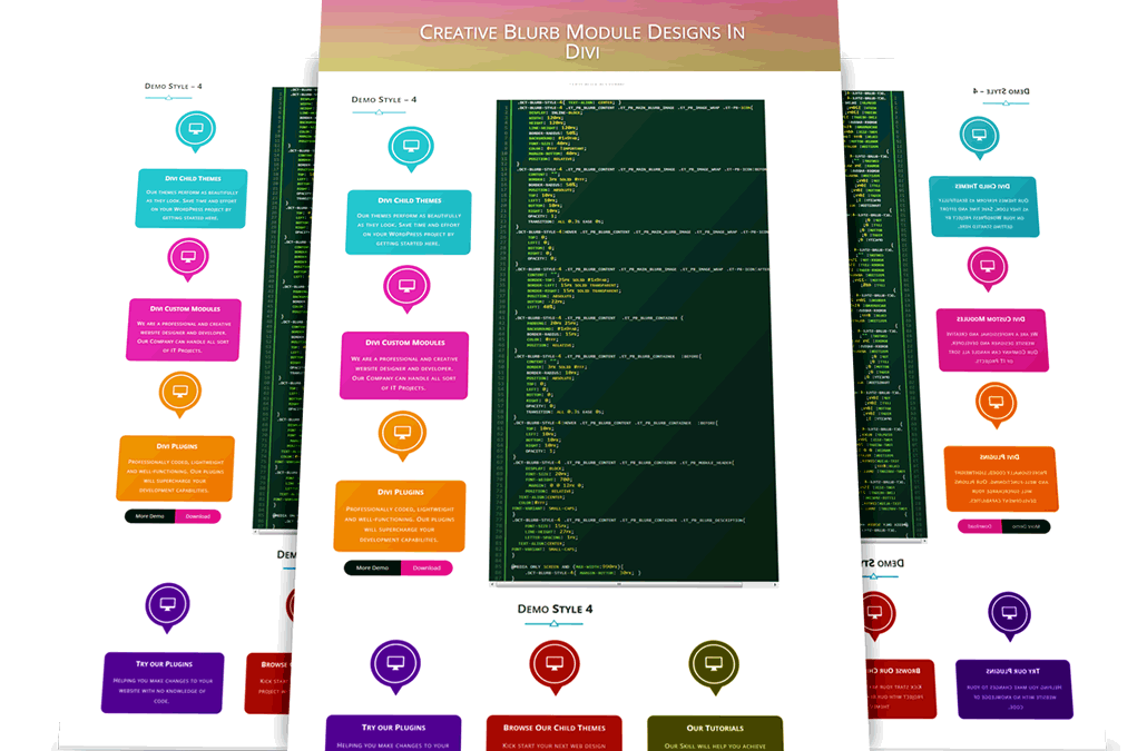Transform The Divi Blurb Module Into Creative Design Style 4