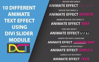 10 Different Animate Text Effect Using Divi Slider Module