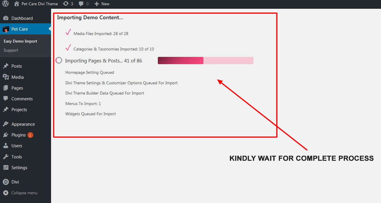 how-to-install-demo-content-on-our-divi-child-theme-step-3