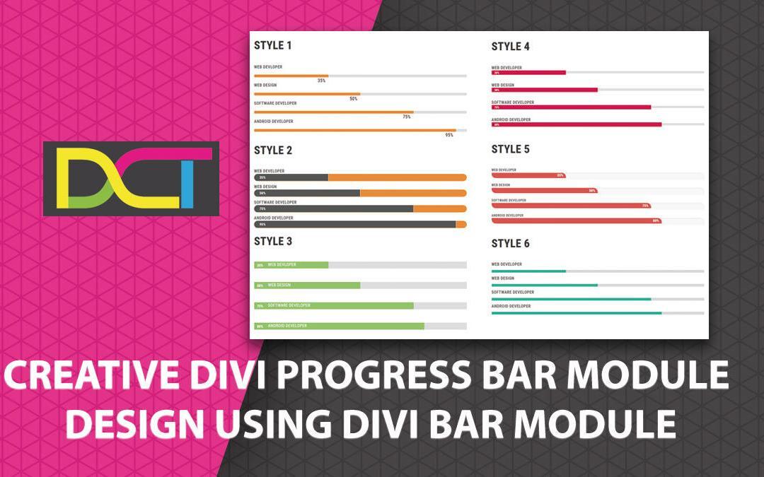 Creative Divi Progress Bar Module Design Using Divi Bar Module ( 6 Divi Progress Bar Designs)